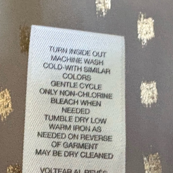 CHICOS WOMENS BLOUSE, OLIVE GREEN AND GOLD, size CHICOS 1 - Picture 8 of 9